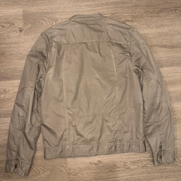 Vintage Y2K 100% Cotton Bomber Lightweight Zip Tan Brown Jacket Size Small - Picture 2 of 16